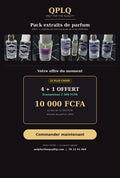 Pack extrait de parfum 4+1 offert