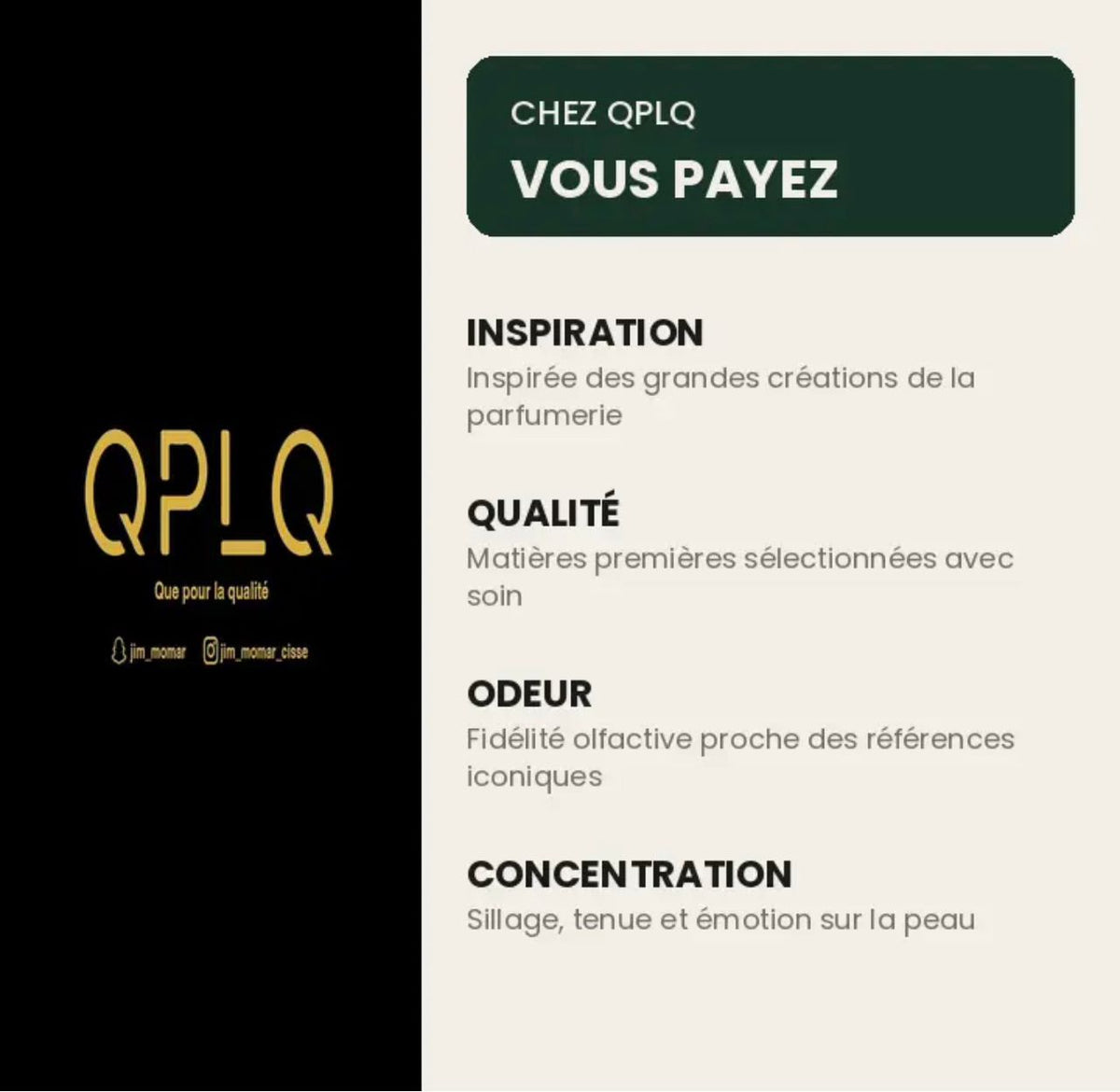 Pack extrait de parfum 4+1 offert